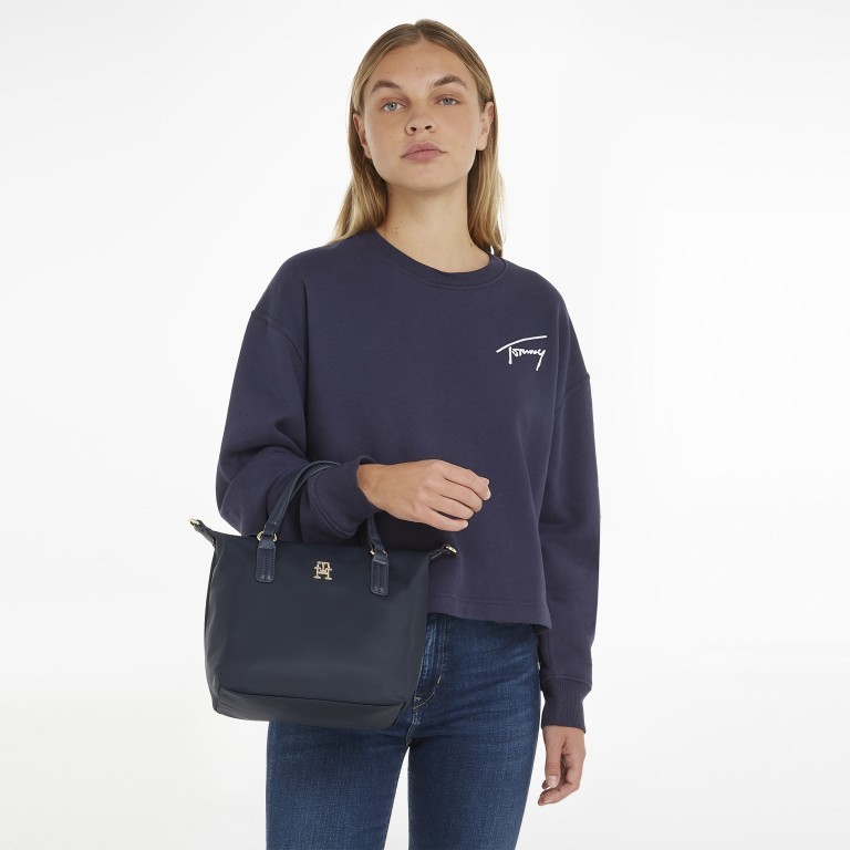 Handtasche Poppy Small Tote Space Blue, Farbe: blau/petrol, Marke: Tommy Hilfiger, EAN: 8720643586892, Abmessungen in cm: 29x22x15, Bild 3 von 4