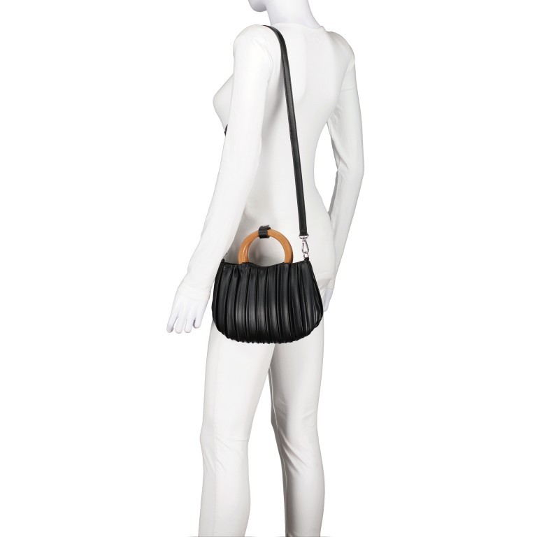 Handtasche Nivala Midi Black Silver, Farbe: schwarz, Marke: Seidenfelt, EAN: 4251817626358, Abmessungen in cm: 25x17x8, Bild 4 von 5