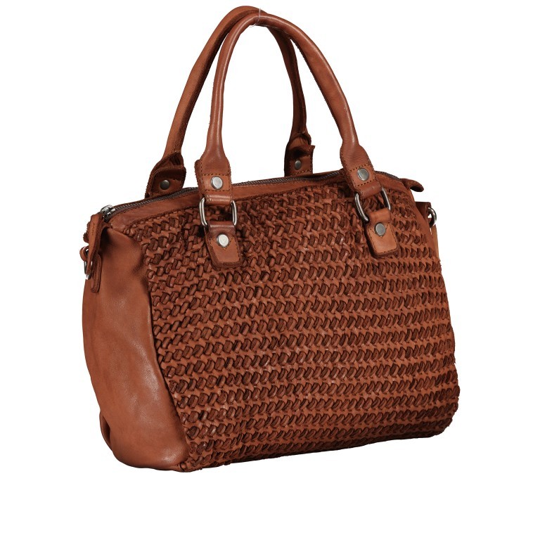 Handtasche Soft-Weaving-3 Freda SW-11898, Farbe: anthrazit, cognac, Marke: Harbour 2nd, Abmessungen in cm: 31x23x9, Bild 2 von 8