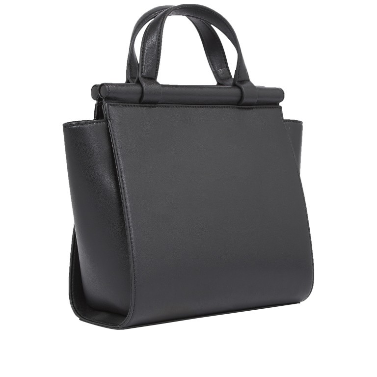 Handtasche Feminine Small Tote, Farbe: schwarz, beige, Marke: Tommy Hilfiger, Abmessungen in cm: 23x23.5x11, Bild 2 von 4
