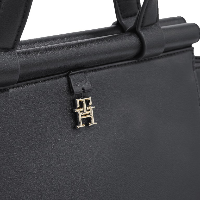 Handtasche Feminine Small Tote Black, Farbe: schwarz, Marke: Tommy Hilfiger, EAN: 8720645298823, Abmessungen in cm: 23x23.5x11, Bild 4 von 4