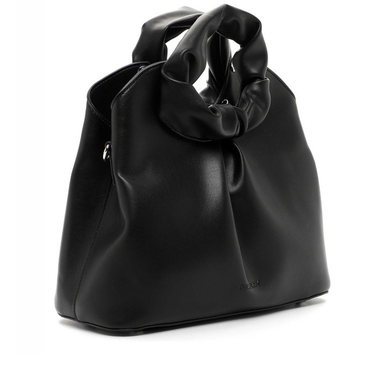 Handtasche NFT Web 3.0 Cityshopper mit austauschbaren Griffpaaren Black White, Farbe: schwarz, Marke: Suri Frey, EAN: 4056185200168, Abmessungen in cm: 31x27x13, Bild 3 von 6