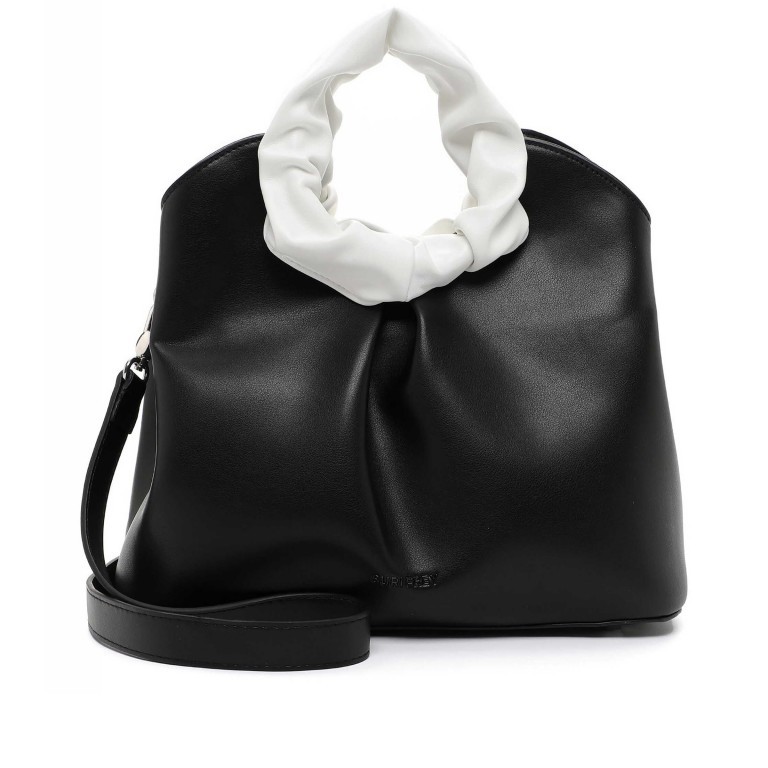 Handtasche NFT Web 3.0 Cityshopper mit austauschbaren Griffpaaren Black White, Farbe: schwarz, Marke: Suri Frey, EAN: 4056185200168, Abmessungen in cm: 31x27x13, Bild 2 von 6