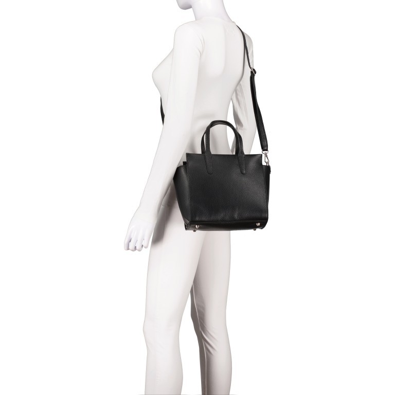 Handtasche, Marke: Hausfelder Manufaktur, Abmessungen in cm: 23x20.5x13, Bild 6 von 7