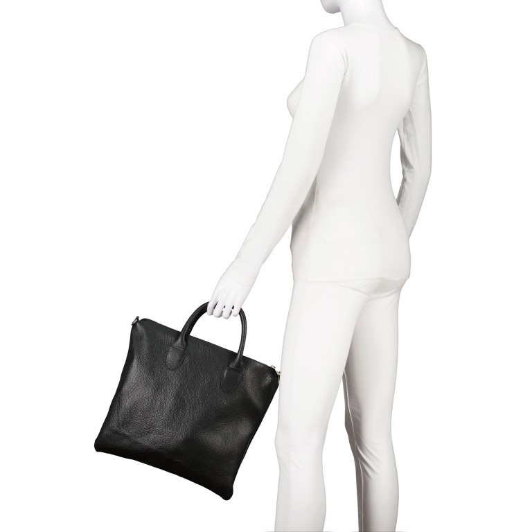 Handtasche mit zwei Schulterriemen Cioccolata, Farbe: braun, Marke: Hausfelder Manufaktur, EAN: 4065646019935, Abmessungen in cm: 35x32x1.5, Bild 4 von 7