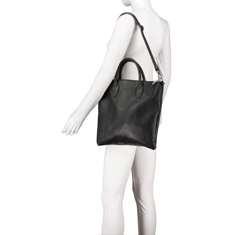 Handtasche mit zwei Schulterriemen Cioccolata, Farbe: braun, Marke: Hausfelder Manufaktur, EAN: 4065646019935, Abmessungen in cm: 35x32x1.5, Bild 5 von 7