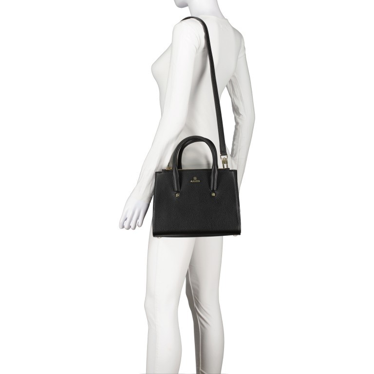 Handtasche Ivy M, Farbe: schwarz, beige, Marke: AIGNER, Abmessungen in cm: 27x21x12, Bild 4 von 5