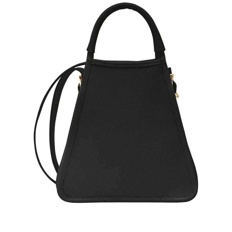 Handtasche Le Foulonné 021-10233 variabel in der Form, Farbe: schwarz, taupe/khaki, beige, Marke: Longchamp, Abmessungen in cm: 22.5x22x17, Bild 3 von 7