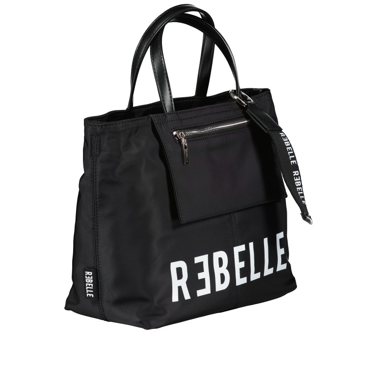 Handtasche Isobel, Farbe: schwarz, taupe/khaki, grün/oliv, rot/weinrot, flieder/lila, orange, Marke: Rebelle, Abmessungen in cm: 27x23x12, Bild 2 von 8
