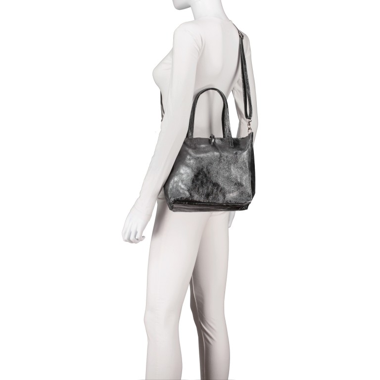 Handtasche Metallic, Marke: Hausfelder Manufaktur, Abmessungen in cm: 23.5x23x8, Bild 6 von 7