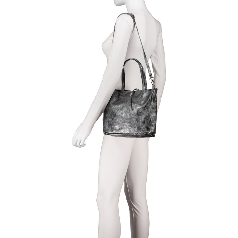 Handtasche Metallic, Marke: Hausfelder Manufaktur, Abmessungen in cm: 23.5x23x8, Bild 5 von 7