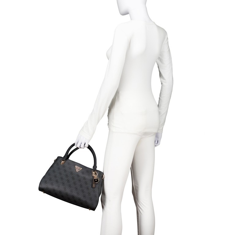 Handtasche Noelle, Farbe: anthrazit, cognac, Marke: Guess, Abmessungen in cm: 32x20x11.5, Bild 4 von 7