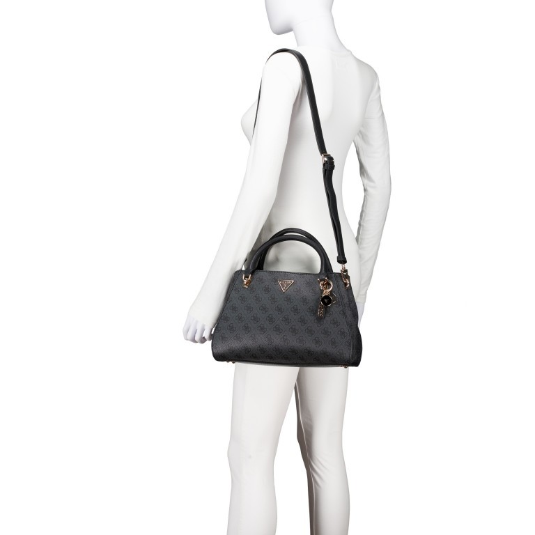 Handtasche Noelle, Farbe: anthrazit, cognac, Marke: Guess, Abmessungen in cm: 32x20x11.5, Bild 5 von 7