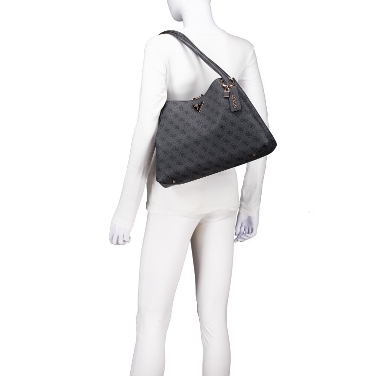 Shopper Sora, Farbe: anthrazit, cognac, Marke: Guess, Abmessungen in cm: 37.5x25x11.5, Bild 4 von 5