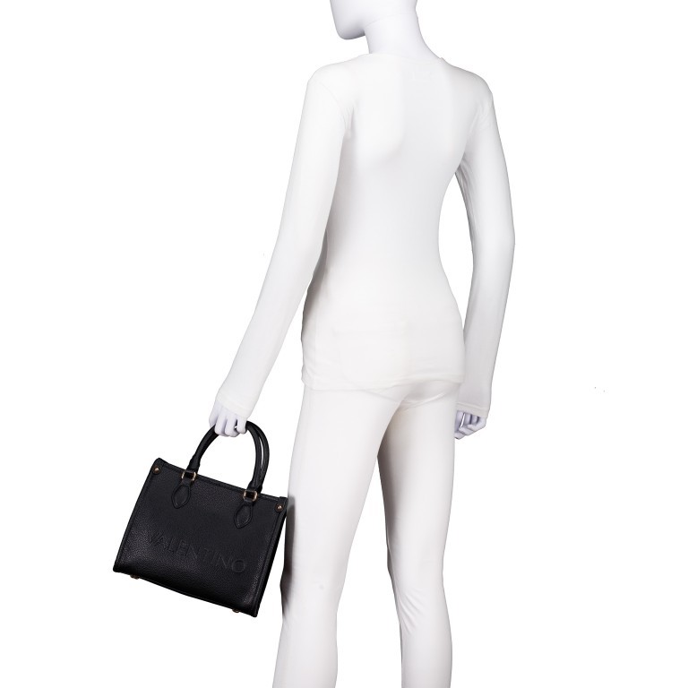 Handtasche Rised Relove Recycle, Farbe: schwarz, beige, Marke: Valentino Bags, Abmessungen in cm: 26.5x22.5x12.5, Bild 4 von 7