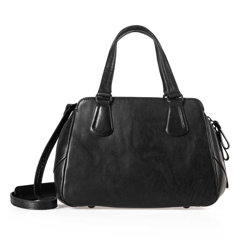 Handtasche Grandma's Luxury Club Mrs. Peanut Brittle, Farbe: schwarz, blau/petrol, cognac, beige, Marke: Aunts & Uncles, Abmessungen in cm: 27.5x20x12.5, Bild 1 von 9