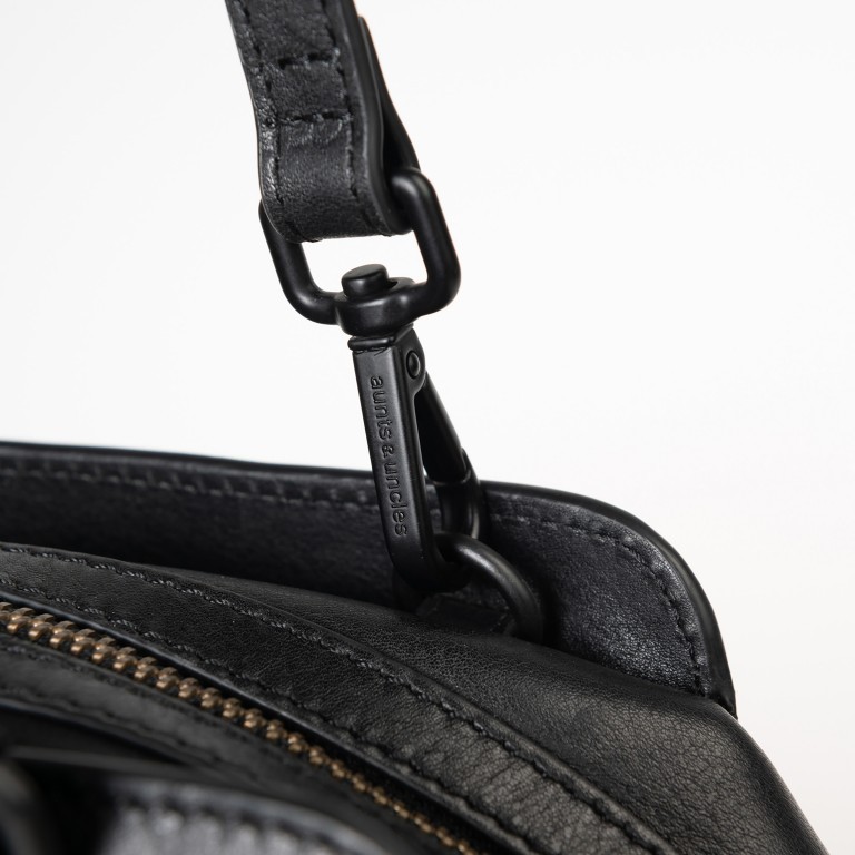 Handtasche Grandma's Luxury Club Mrs. Peanut Brittle, Farbe: schwarz, blau/petrol, cognac, beige, Marke: Aunts & Uncles, Abmessungen in cm: 27.5x20x12.5, Bild 9 von 9
