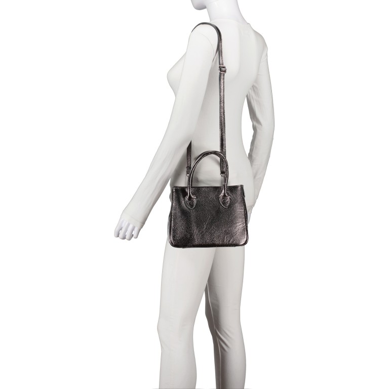 Handtasche Metallic, Marke: Hausfelder Manufaktur, Abmessungen in cm: 23x18x10, Bild 5 von 7