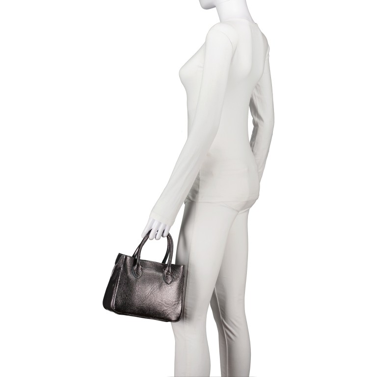 Handtasche Metallic, Marke: Hausfelder Manufaktur, Abmessungen in cm: 23x18x10, Bild 4 von 7