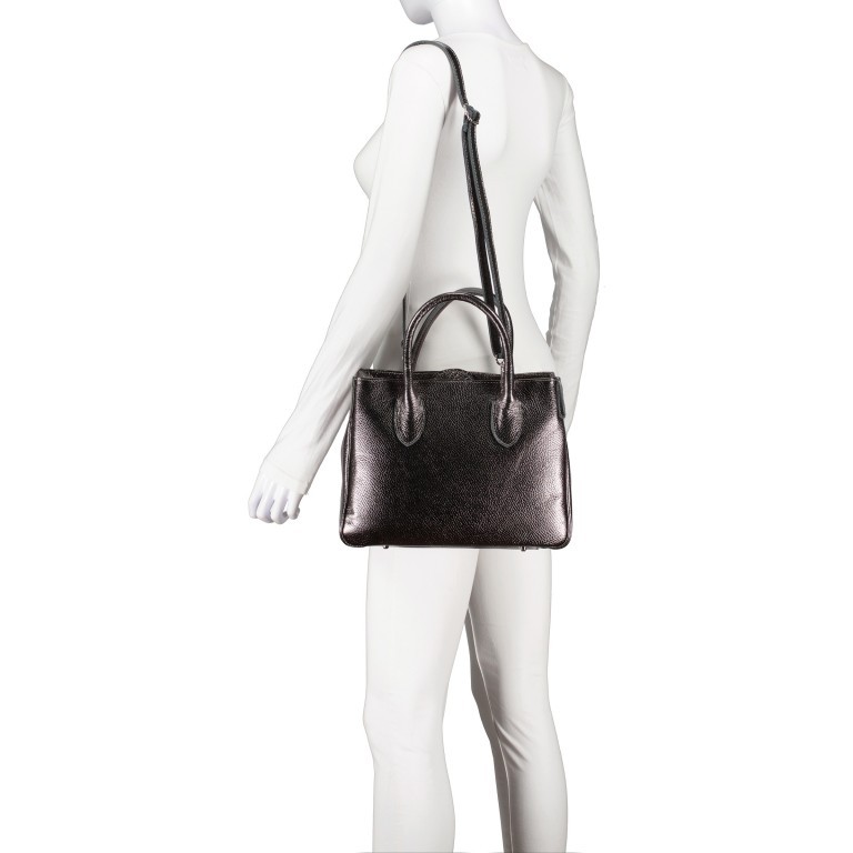 Handtasche Metallic, Marke: Hausfelder Manufaktur, Abmessungen in cm: 29.5x22.5x12, Bild 5 von 7