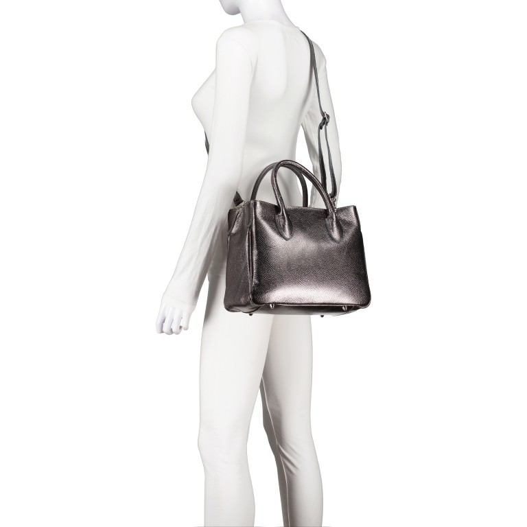 Handtasche Metallic, Marke: Hausfelder Manufaktur, Abmessungen in cm: 29.5x22.5x12, Bild 6 von 7