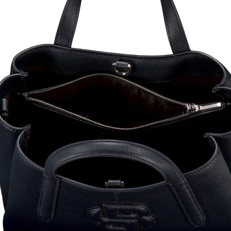 Handtasche Anett Tote Bag M, Farbe: schwarz, beige, Marke: BOSS, Abmessungen in cm: 30x20x14, Bild 7 von 7