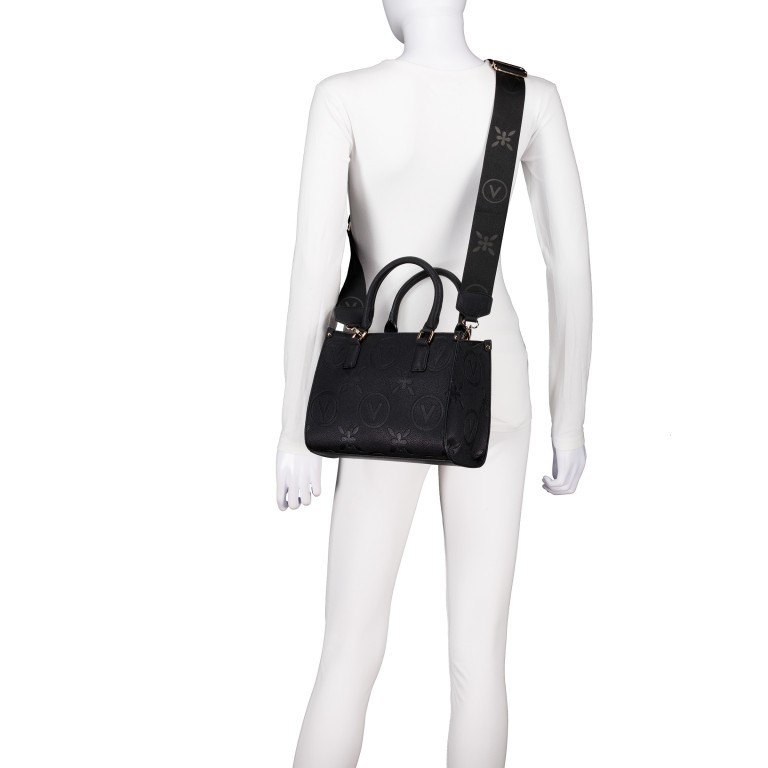 Handtasche Samba Relove Recycle, Farbe: schwarz, grau, rot/weinrot, beige, Marke: Valentino Bags, Abmessungen in cm: 25x19.5x13, Bild 6 von 7