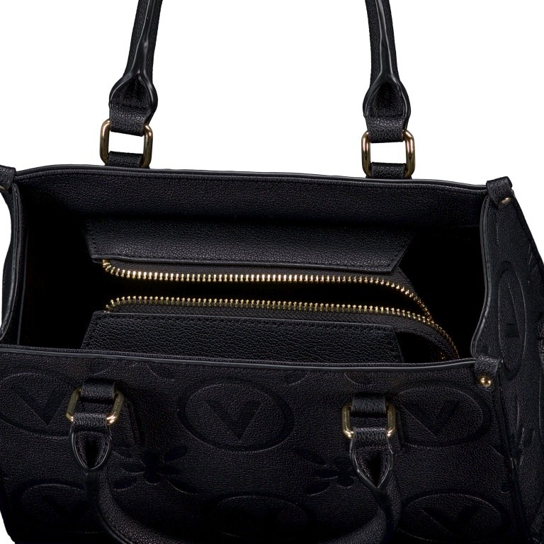Handtasche Samba Relove Recycle, Farbe: schwarz, grau, rot/weinrot, beige, Marke: Valentino Bags, Abmessungen in cm: 25x19.5x13, Bild 7 von 7