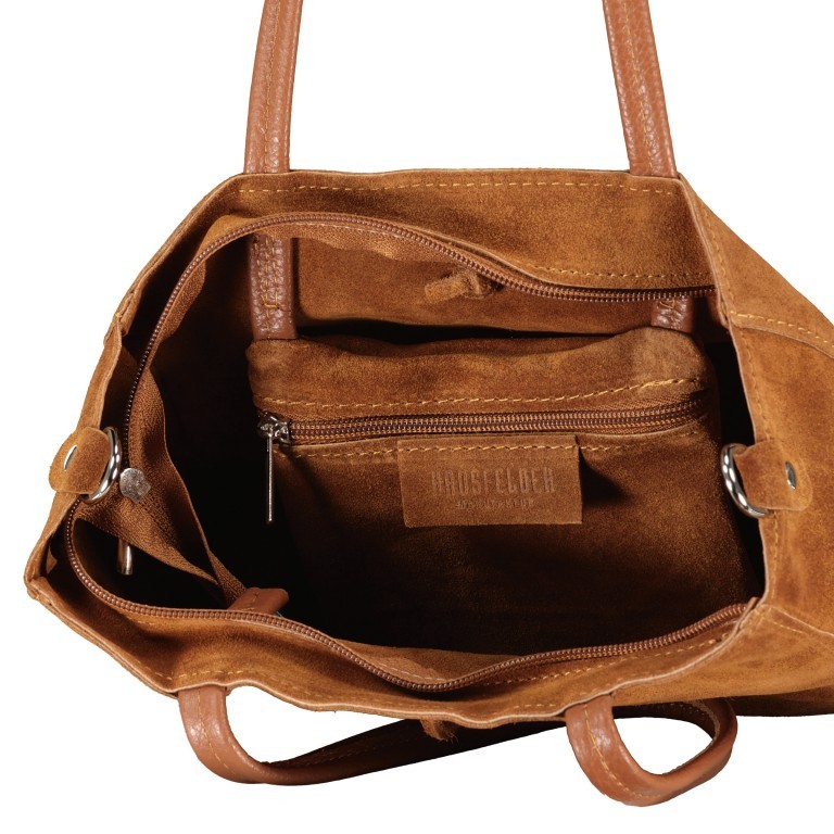 Handtasche Velours, Farbe: anthrazit, braun, taupe/khaki, grün/oliv, beige, Marke: Hausfelder Manufaktur, Abmessungen in cm: 22x22x8, Bild 8 von 8