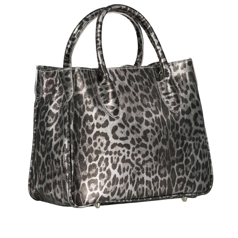 Handtasche Leoprint, Marke: Hausfelder Manufaktur, Abmessungen in cm: 30x22x12, Bild 2 von 7