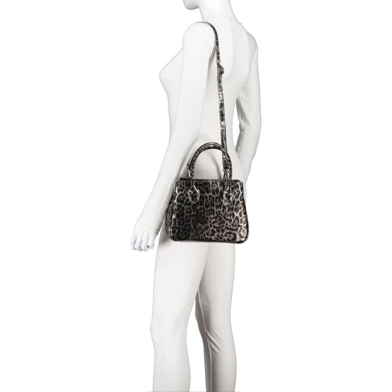 Handtasche Leoprint, Marke: Hausfelder Manufaktur, Abmessungen in cm: 23x18x10, Bild 5 von 7