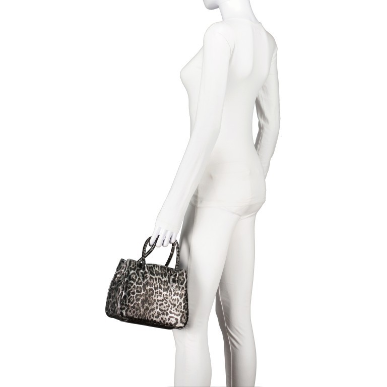 Handtasche Leoprint, Marke: Hausfelder Manufaktur, Abmessungen in cm: 23x18x10, Bild 4 von 7
