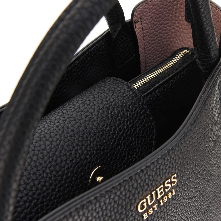 Handtasche Brenton, Farbe: schwarz, beige, Marke: Guess, Abmessungen in cm: 28x21.5x10, Bild 7 von 8