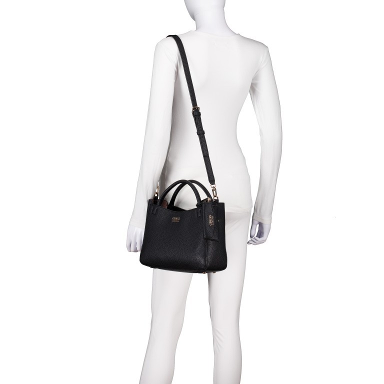 Handtasche Brenton, Farbe: schwarz, beige, Marke: Guess, Abmessungen in cm: 28x21.5x10, Bild 5 von 8