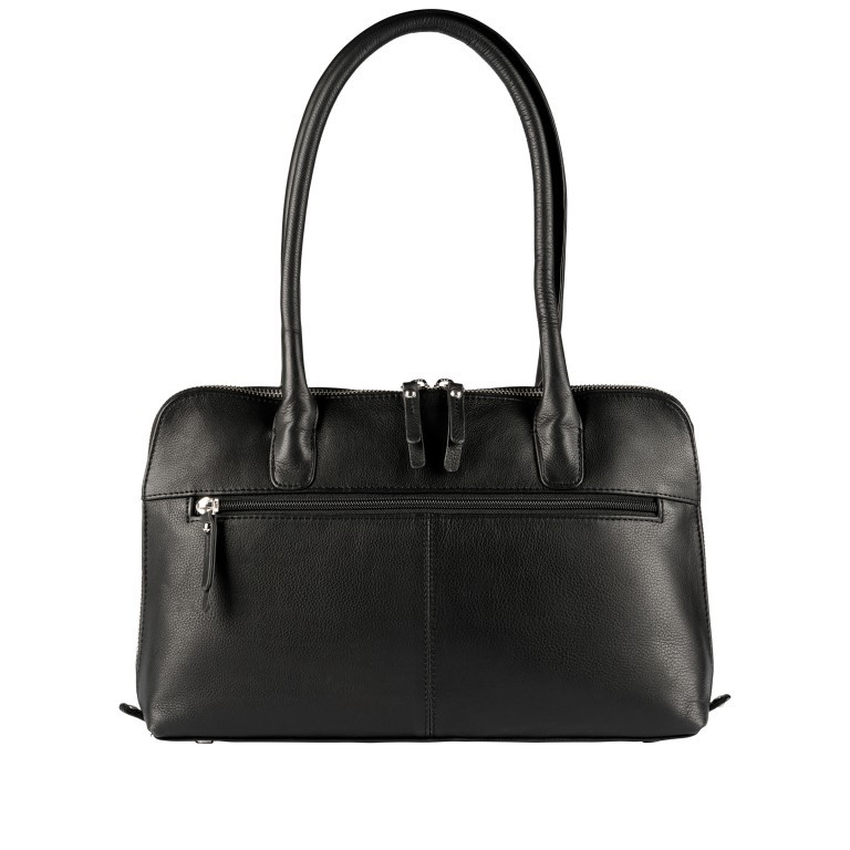 Shopper Lugano 481, Farbe: schwarz, blau/petrol, Marke: Flanigan, Abmessungen in cm: 32x20.5x10, Bild 3 von 5