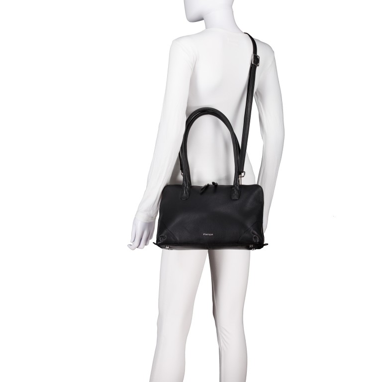 Shopper Lugano 481, Farbe: schwarz, blau/petrol, Marke: Flanigan, Abmessungen in cm: 32x20.5x10, Bild 6 von 8