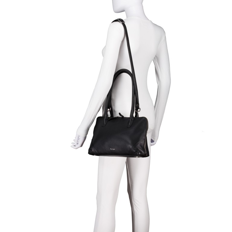 Shopper Lugano 481, Farbe: schwarz, blau/petrol, Marke: Flanigan, Abmessungen in cm: 32x20.5x10, Bild 5 von 8