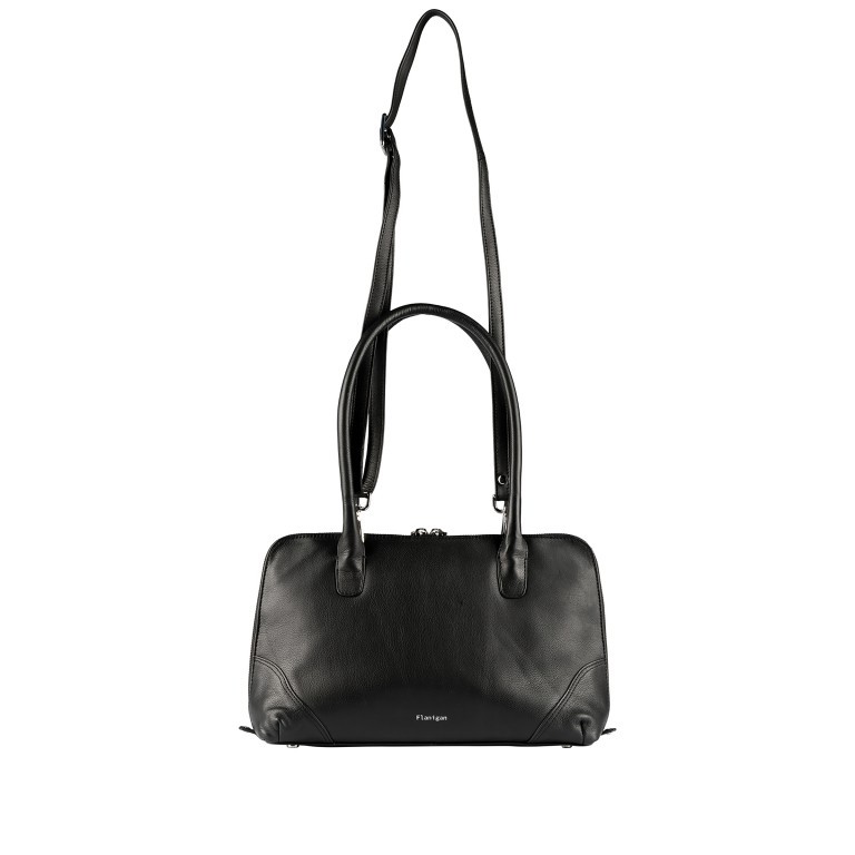 Shopper Lugano 481, Farbe: schwarz, blau/petrol, Marke: Flanigan, Abmessungen in cm: 32x20.5x10, Bild 5 von 5