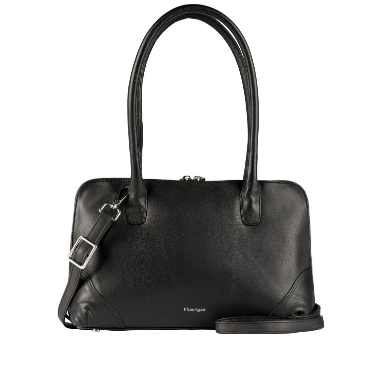 Shopper Lugano 481, Farbe: schwarz, blau/petrol, Marke: Flanigan, Abmessungen in cm: 32x20.5x10, Bild 1 von 5