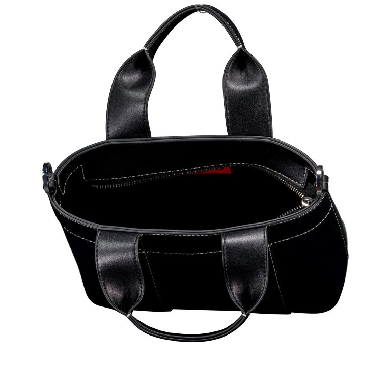 Handtasche Becky UP Tote Bag Mini, Farbe: schwarz, taupe/khaki, rot/weinrot, Marke: HUGO, Abmessungen in cm: 25x19x10.5, Bild 7 von 7