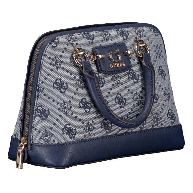 Handtasche Neda 4G-Logo Peony, Farbe: blau/petrol, braun, Marke: Guess, Abmessungen in cm: 25x19.5x11, Bild 2 von 7