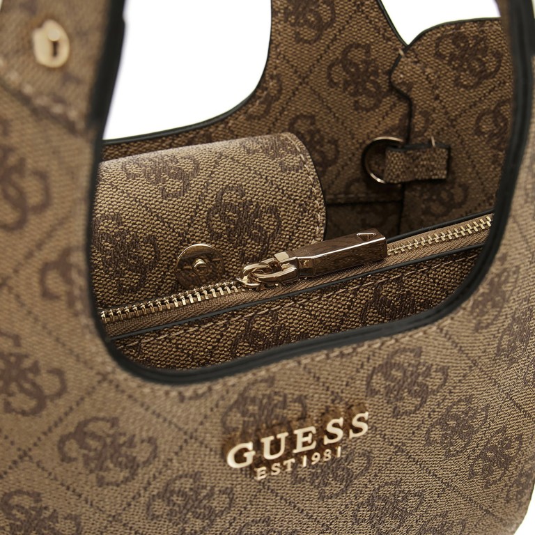 Tasche Calista 4G-Logo 2 in 1, Farbe: anthrazit, braun, Marke: Guess, Abmessungen in cm: 25x16.5x8, Bild 9 von 9