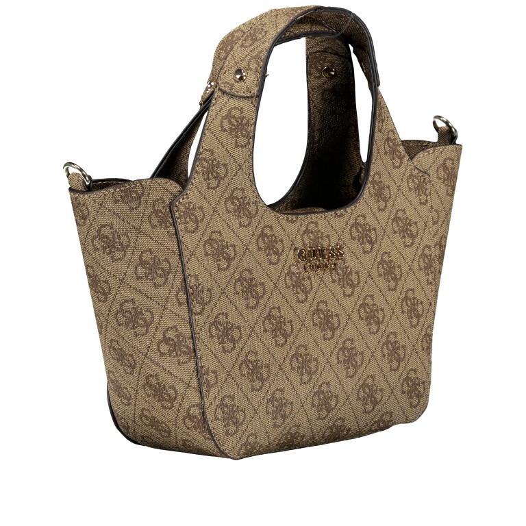 Tasche Calista 4G-Logo 2 in 1, Farbe: anthrazit, braun, Marke: Guess, Abmessungen in cm: 25x16.5x8, Bild 3 von 9