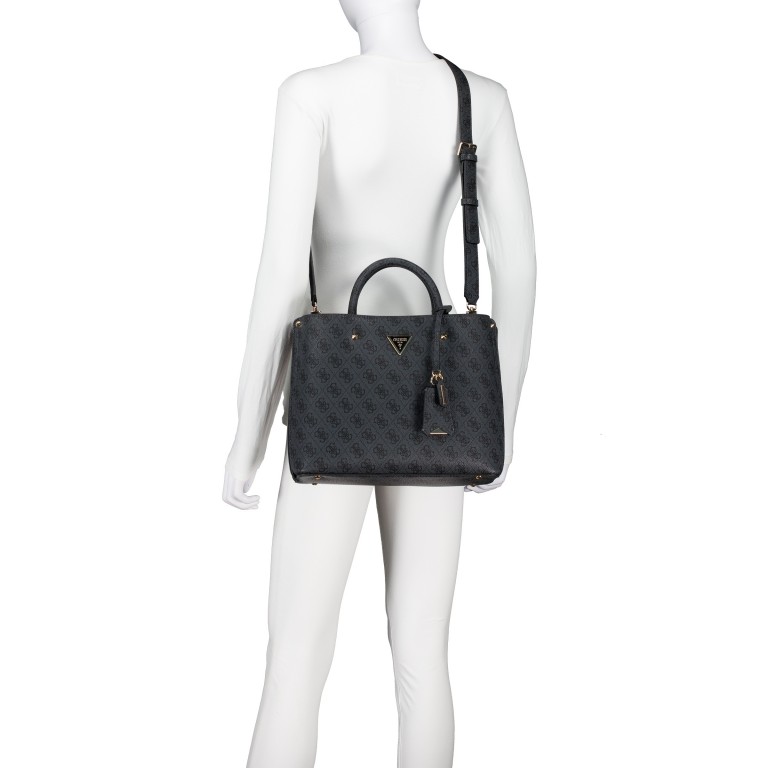 Handtasche Meridian II 4G-Logo Latte, Farbe: braun, Marke: Guess, EAN: 0190231967477, Abmessungen in cm: 30x25x10, Bild 6 von 8