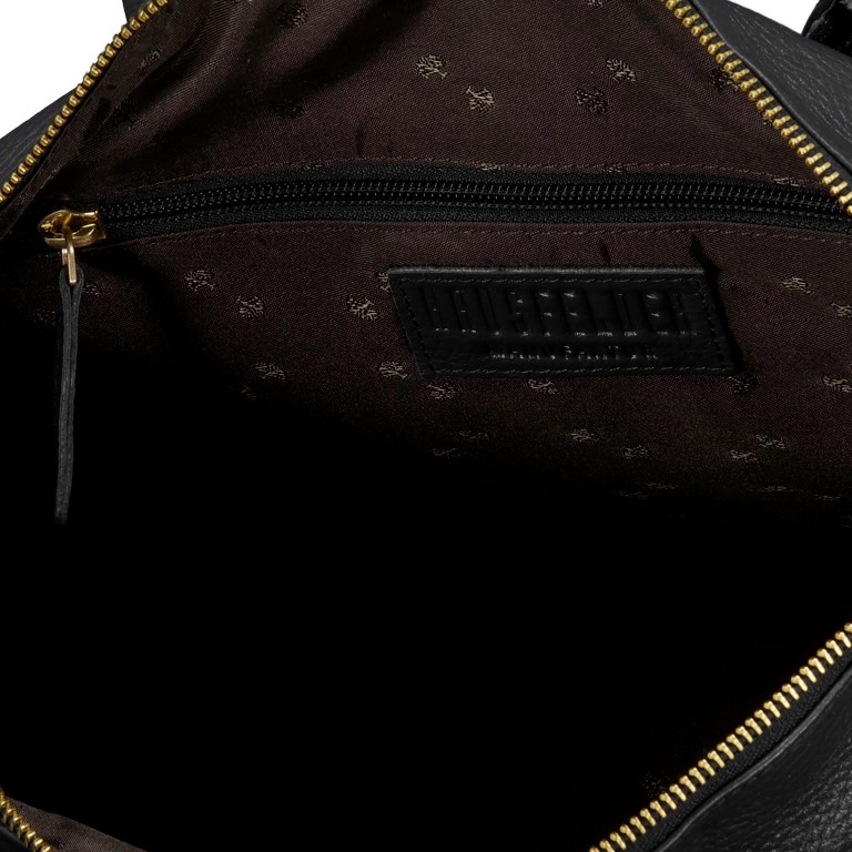 Handtasche, Farbe: schwarz, blau/petrol, beige, Marke: Hausfelder Manufaktur, Abmessungen in cm: 36x27.5x10, Bild 7 von 7