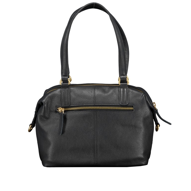 Handtasche mit Goldfittings, Marke: Hausfelder Manufaktur, Abmessungen in cm: 23.5x17x11, Bild 3 von 8
