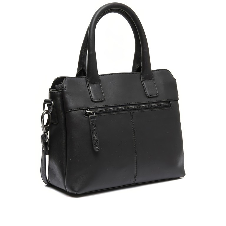 Handtasche Hermosa, Farbe: schwarz, cognac, Marke: The Chesterfield Brand, Abmessungen in cm: 26x22.5x11, Bild 2 von 9