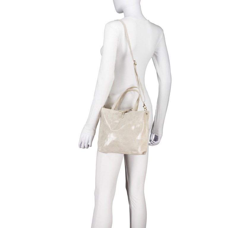 Handtasche Elefante, Farbe: beige, Marke: Hausfelder Manufaktur, Abmessungen in cm: 23x23.5x8.5, Bild 5 von 7
