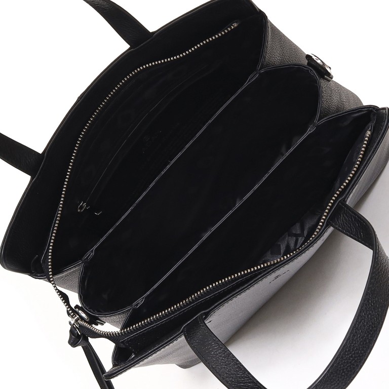 Handtasche Riva Pil, Farbe: schwarz, braun, Marke: Adax, Abmessungen in cm: 30x25x10, Bild 4 von 4