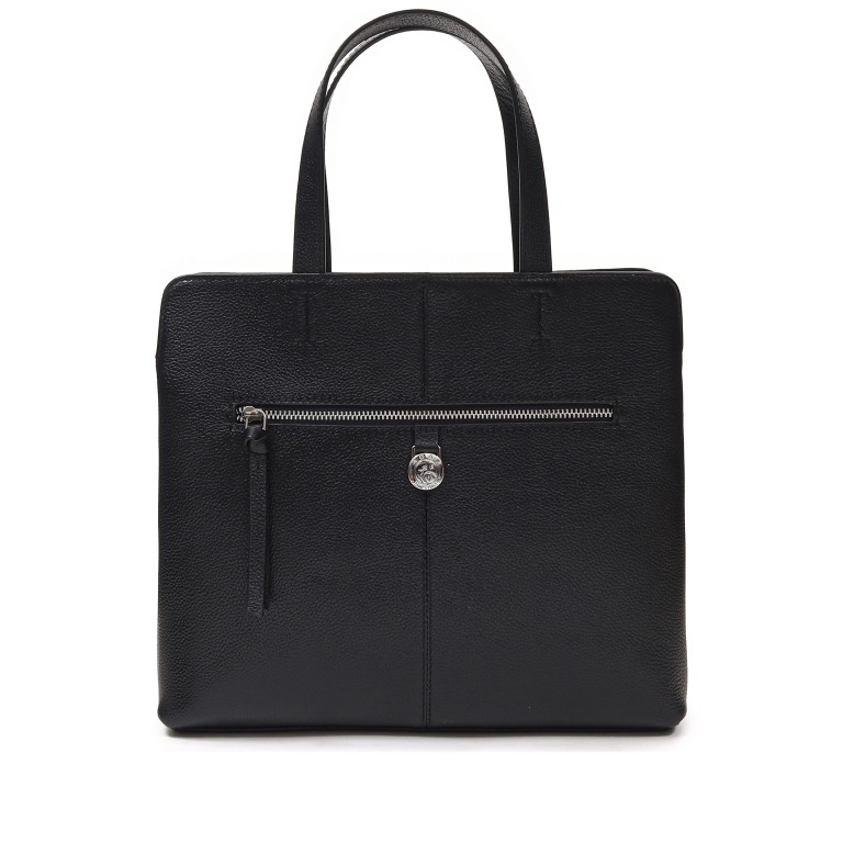 Handtasche Riva Pil, Farbe: schwarz, braun, Marke: Adax, Abmessungen in cm: 30x25x10, Bild 3 von 4